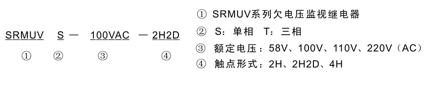 SRMUVS-58VAC-2H型號及其含義